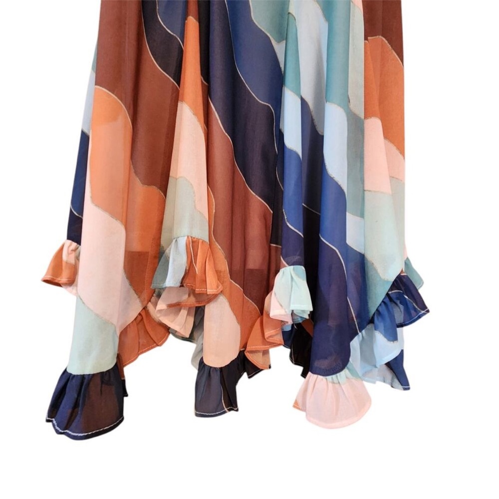 Anthropology: Hutch Tea Length Dress, Flowy skirt, bustier style top - Picture 7 of 11
